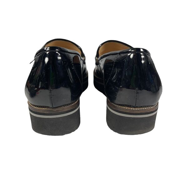 Alex Marie PLATFORM LOAFERS Size 9 Womens Chain Goth Black Patent Grensley Shoes - Picture 6 of 11